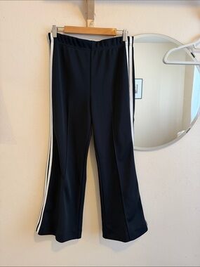 Maeve Black Pants with White Side Stripes